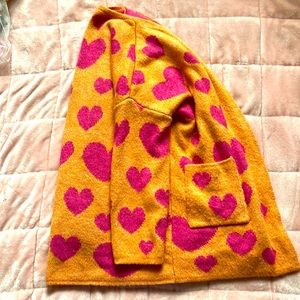 anthropology heart cardigan